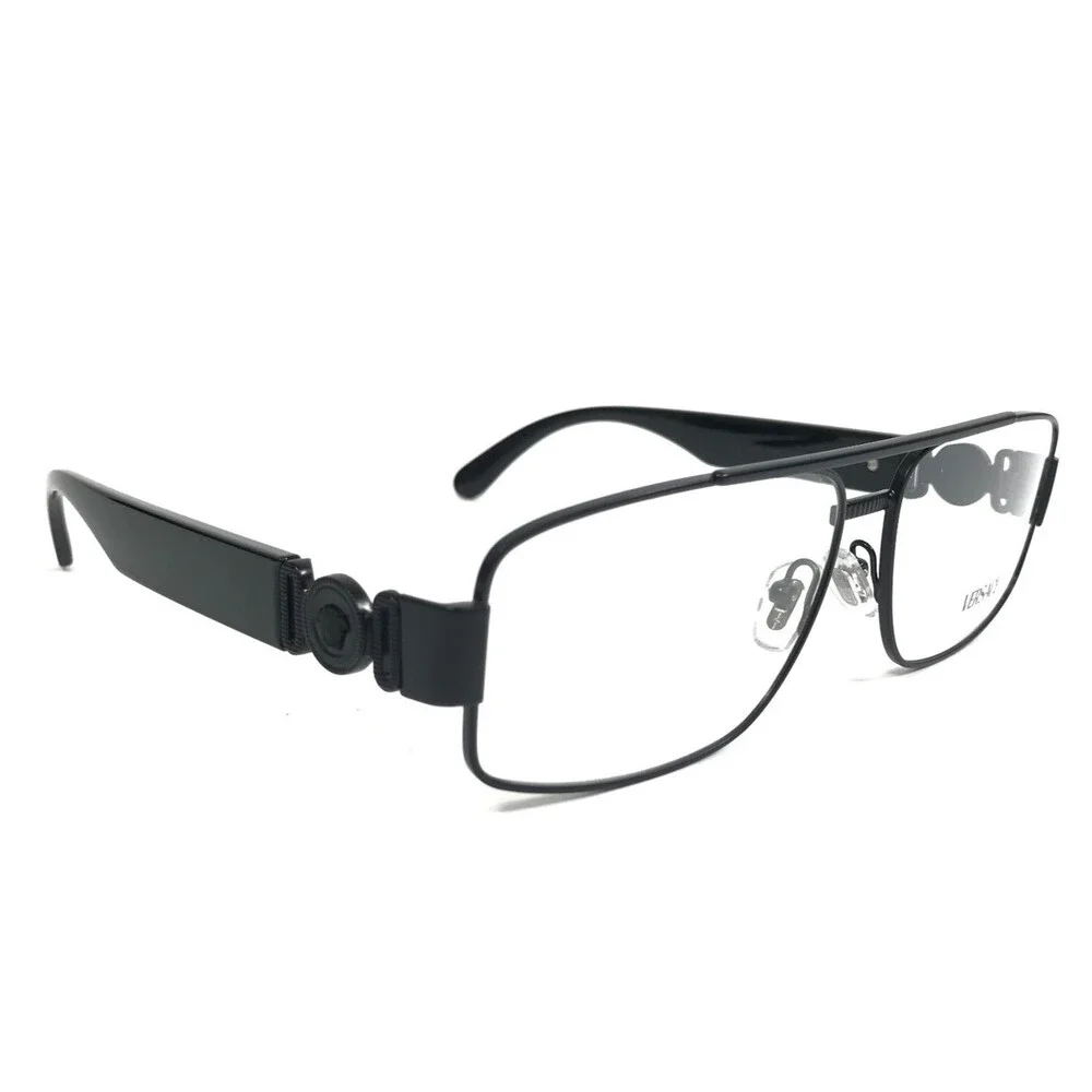 Versace Eyeglasses Frames MOD.1317 1436 Matte Black Rectangle Full Rim 58-14-145